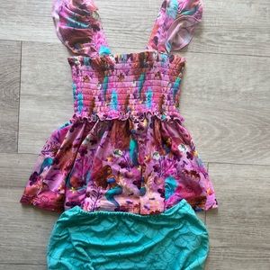 Posh Peanut Little Mermaid Disney Bamboo Bummie Set 18/24 months